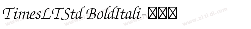 TimesLTStd BoldItali字体转换